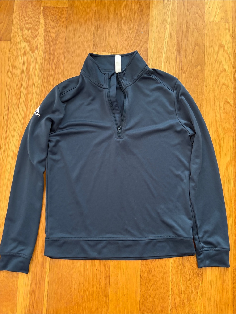 Adidas Boy's Navy 1/4 Zip Lightweight Performance Pullover Sweatshirt Size YM